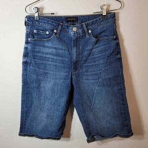 Banana‎ Republic Women's 29/8 Bermuda Shorts Denim Blue Stretch Straight Leg
